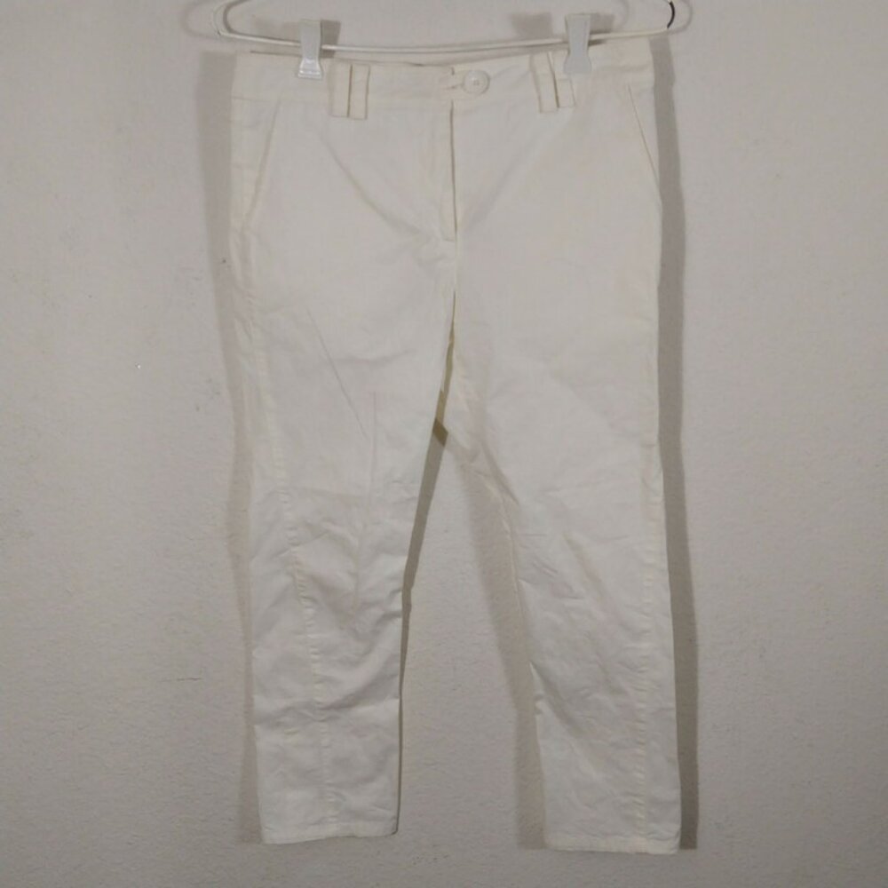Patrizia Pepe Women Casual Split-Hem capri Pants Size 40 Made In Italy